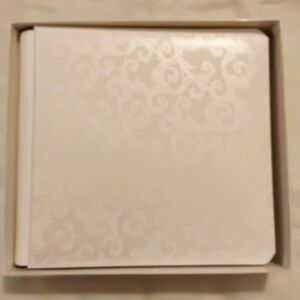 Elegant White Photo Album, New in Box